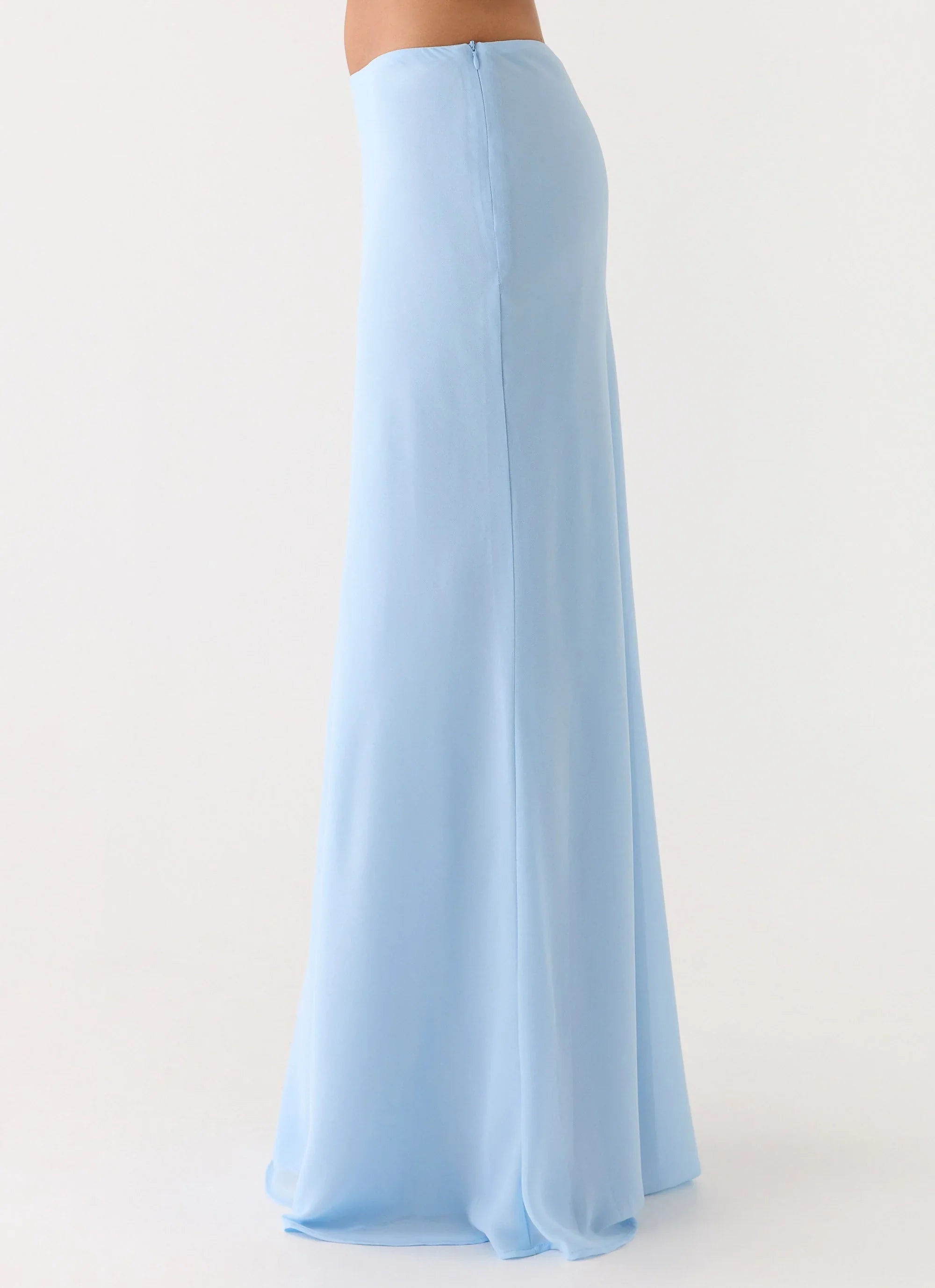 Star Girl Chiffon Maxi Skirt Blue