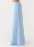 Star Girl Chiffon Maxi Skirt Blue