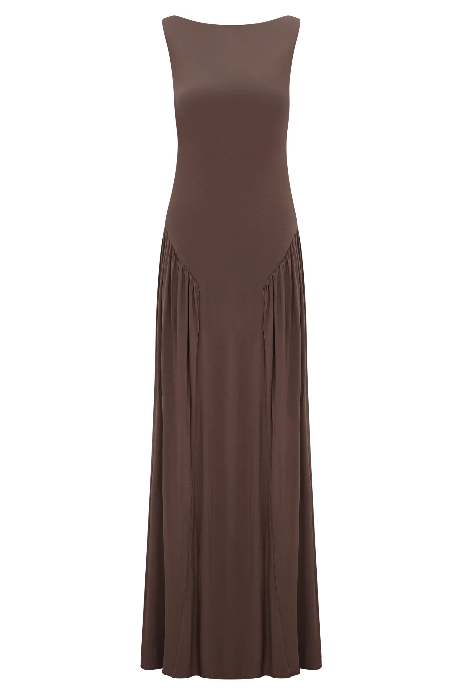 Marnie Modal Sleeveless Maxi Dress Chocolate