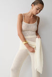Mattais Boucle Knit Pants Ivory