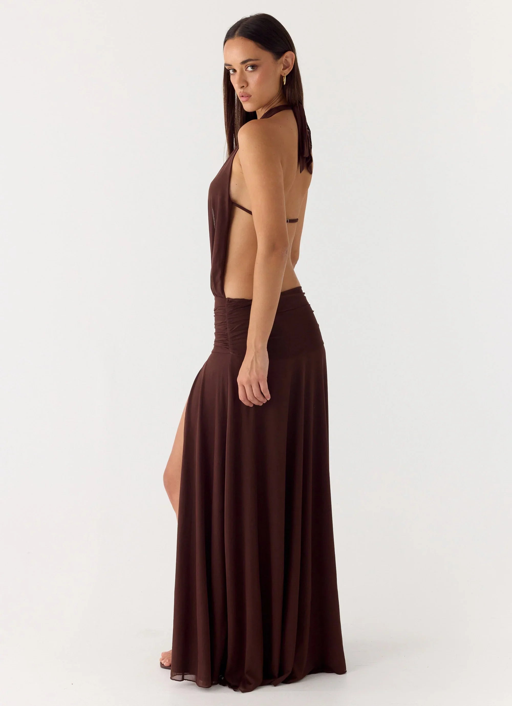 All This Aura Maxi Dress Chocolate