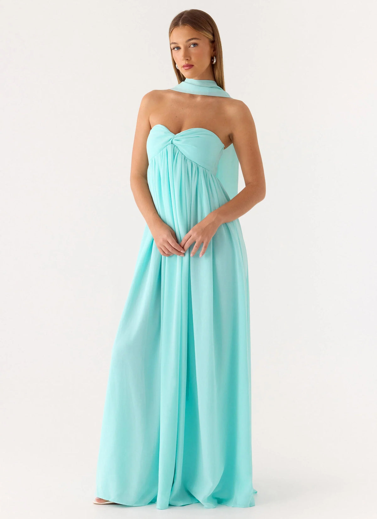 Celestino Scarf Maxi Dress Aqua