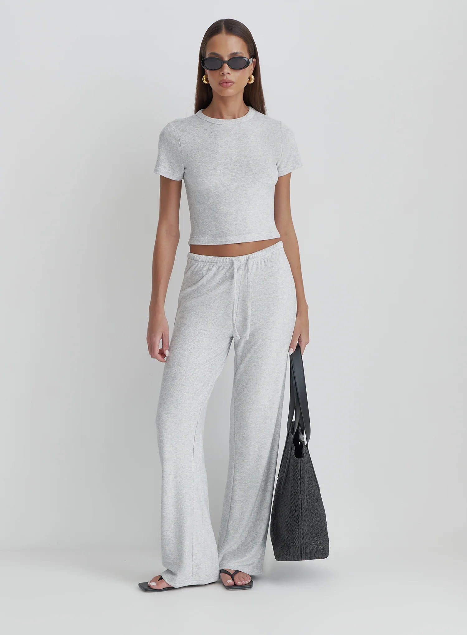 Grey Towelling Baby Tee