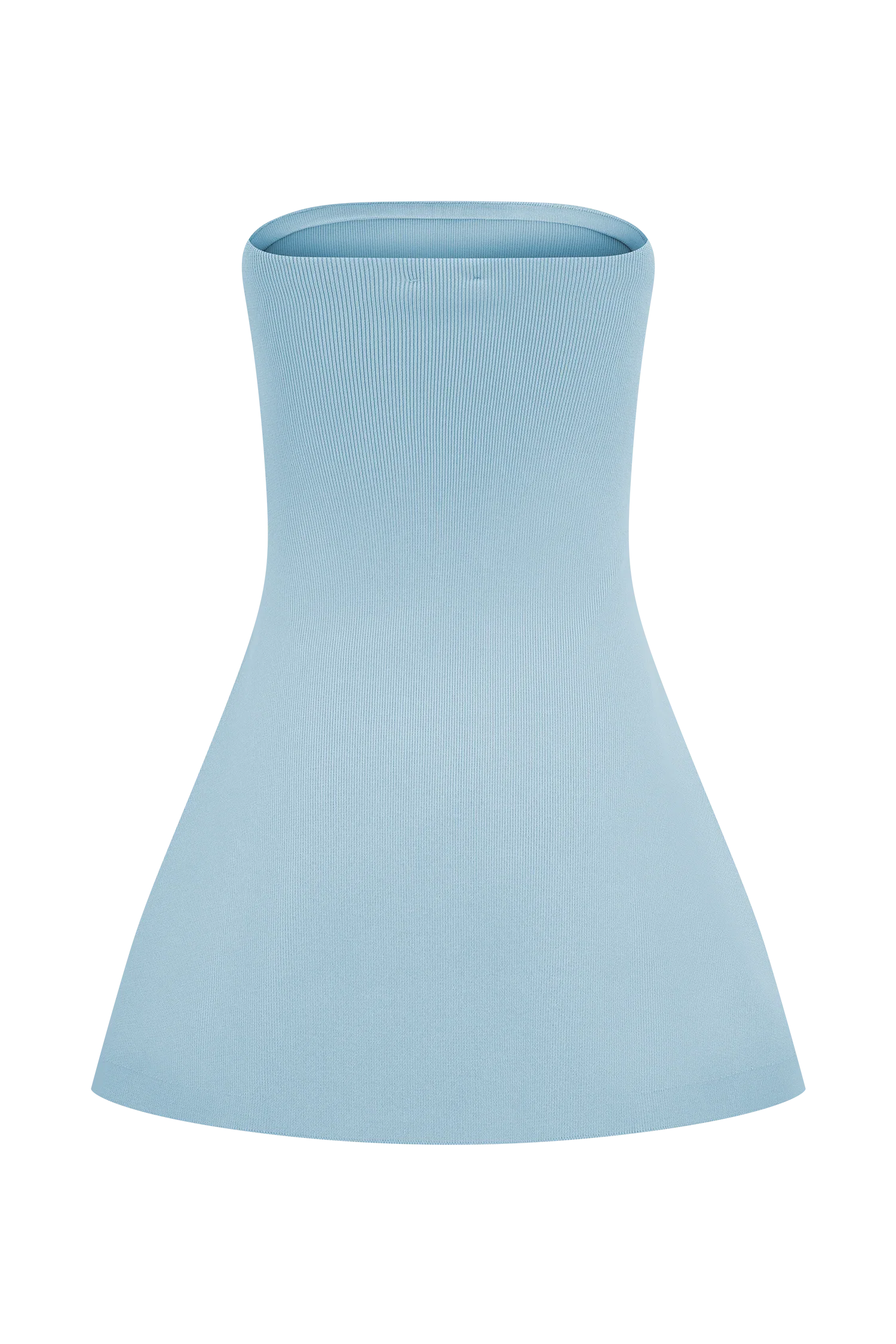 Anette Bandage Knit Strapless Top Sky Blue