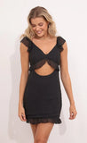 Dotted Chiffon Dress in Black