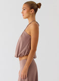 Jisoo Halter Top Desert Taupe