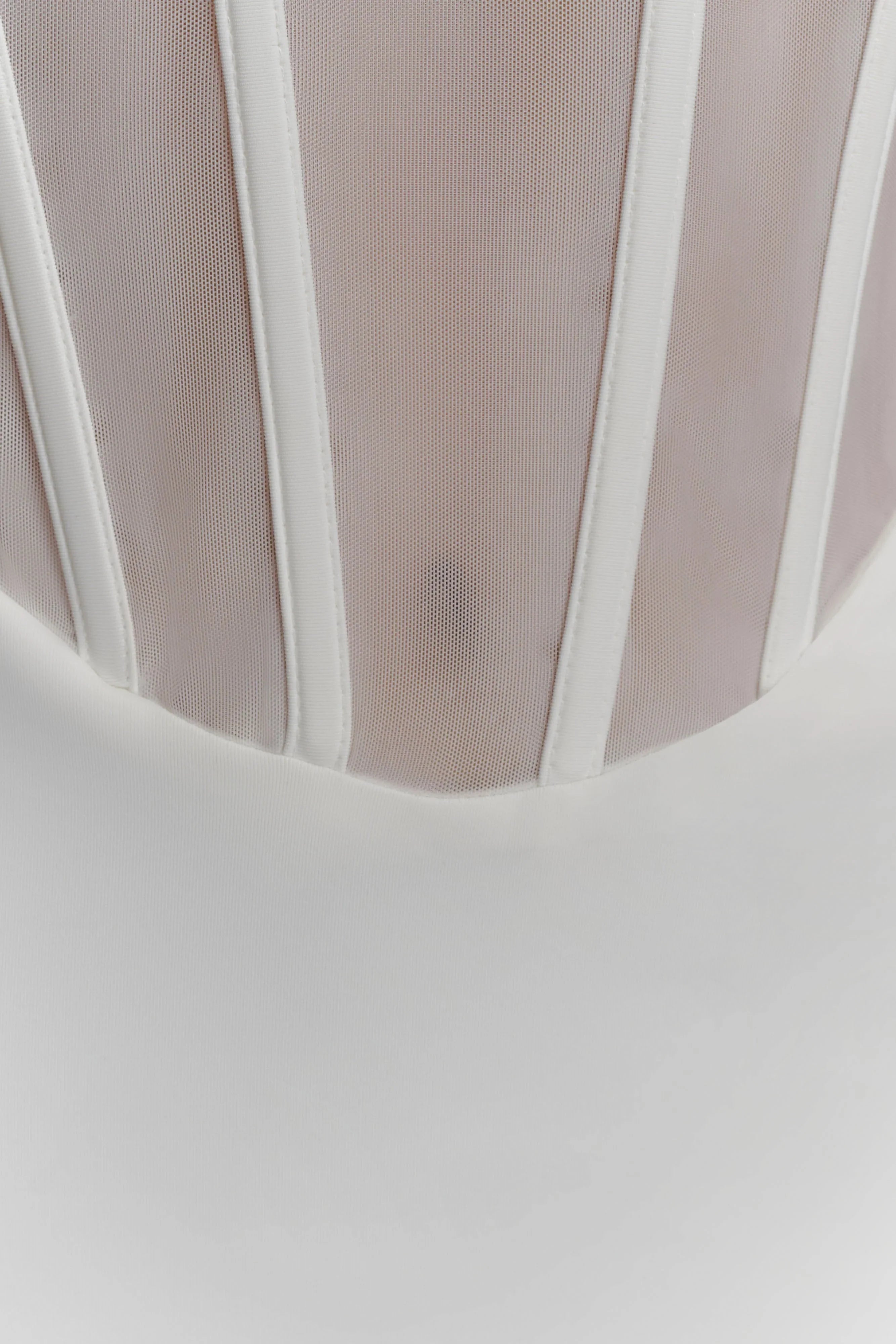 Palmer Mesh Corset Mini Dress Ivory