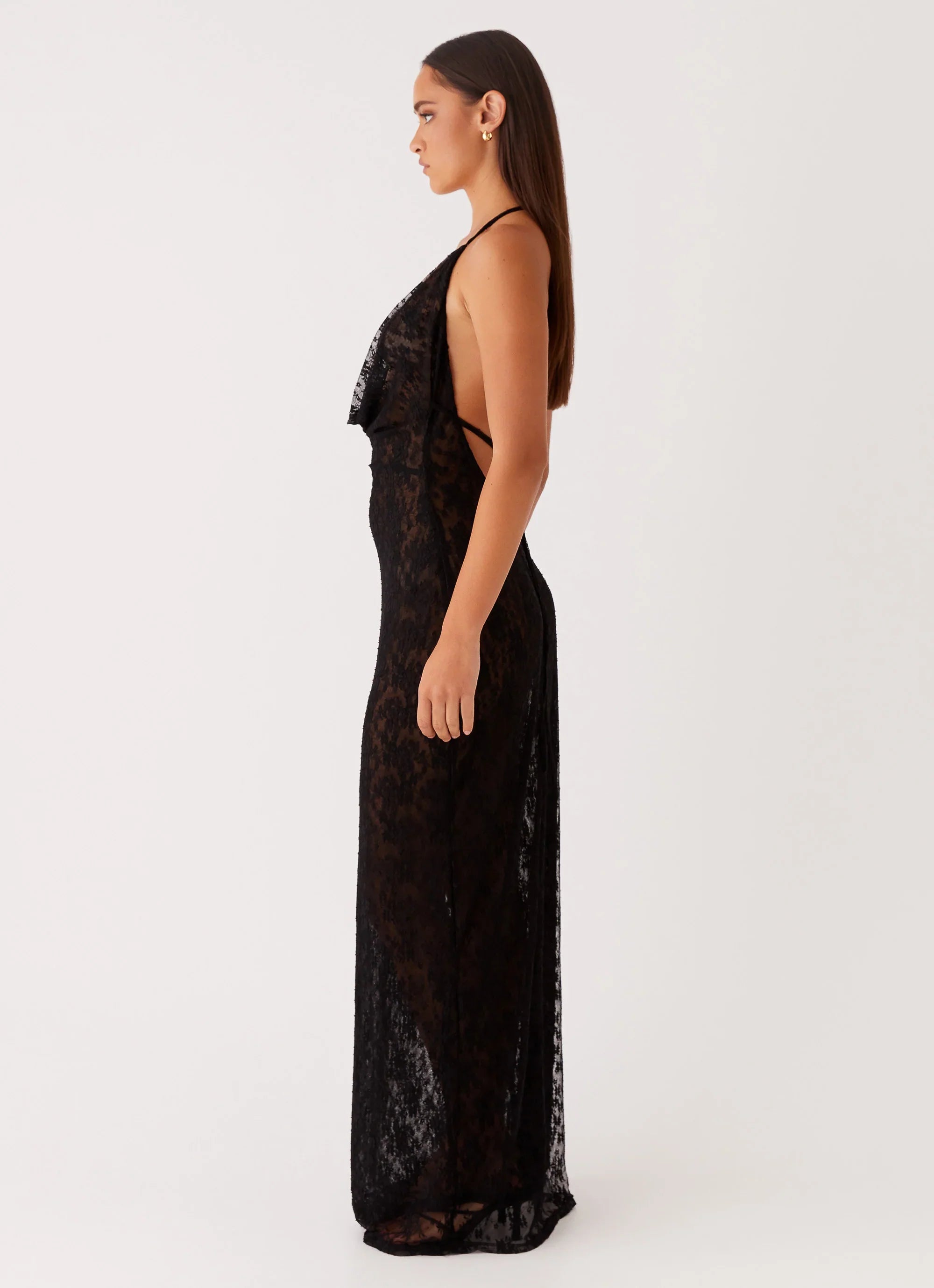 Champagne Coastline Maxi Dress Black