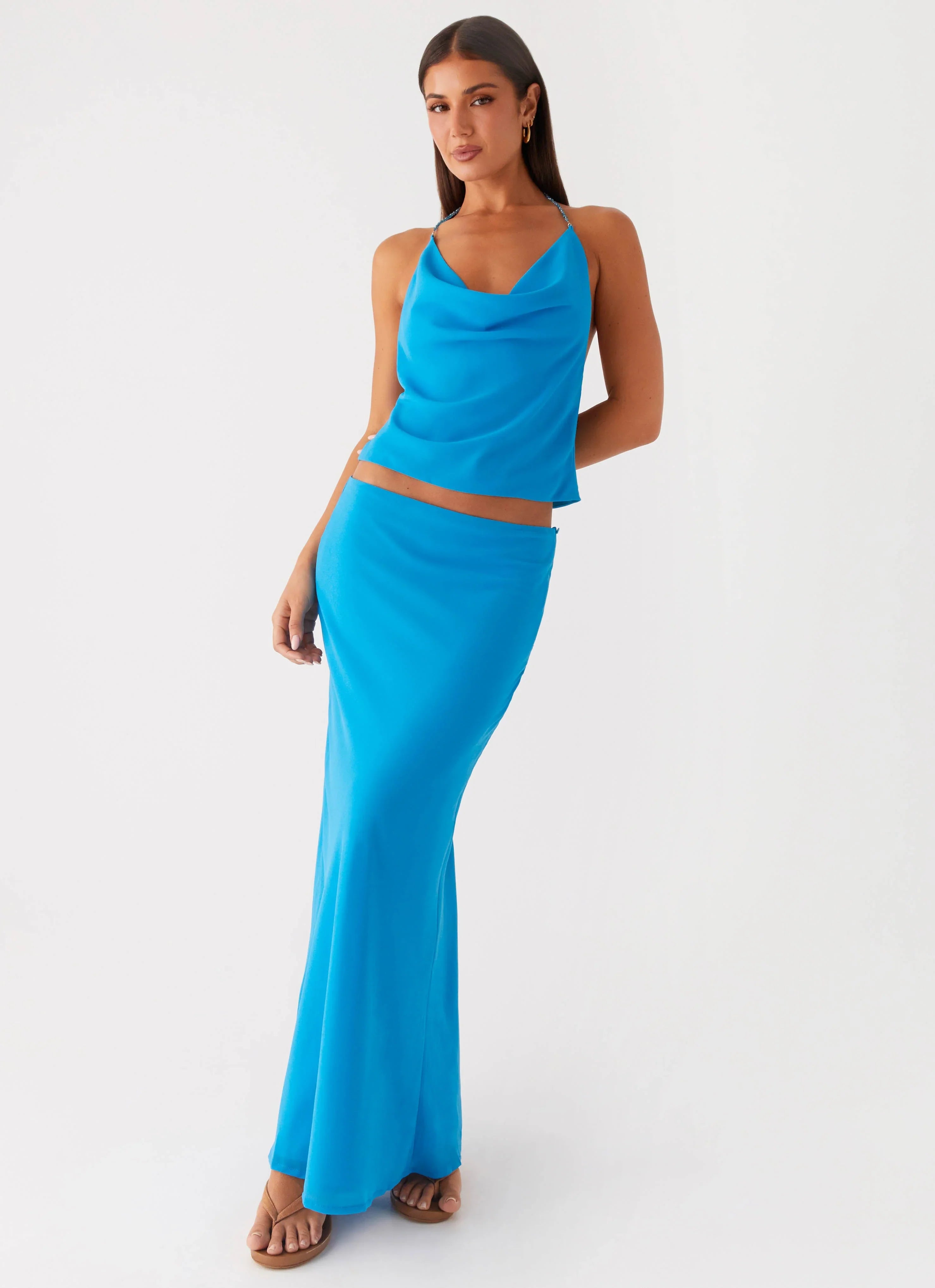 Another Life Halter Top Turquoise