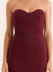 Burgundy Corset Style Dress