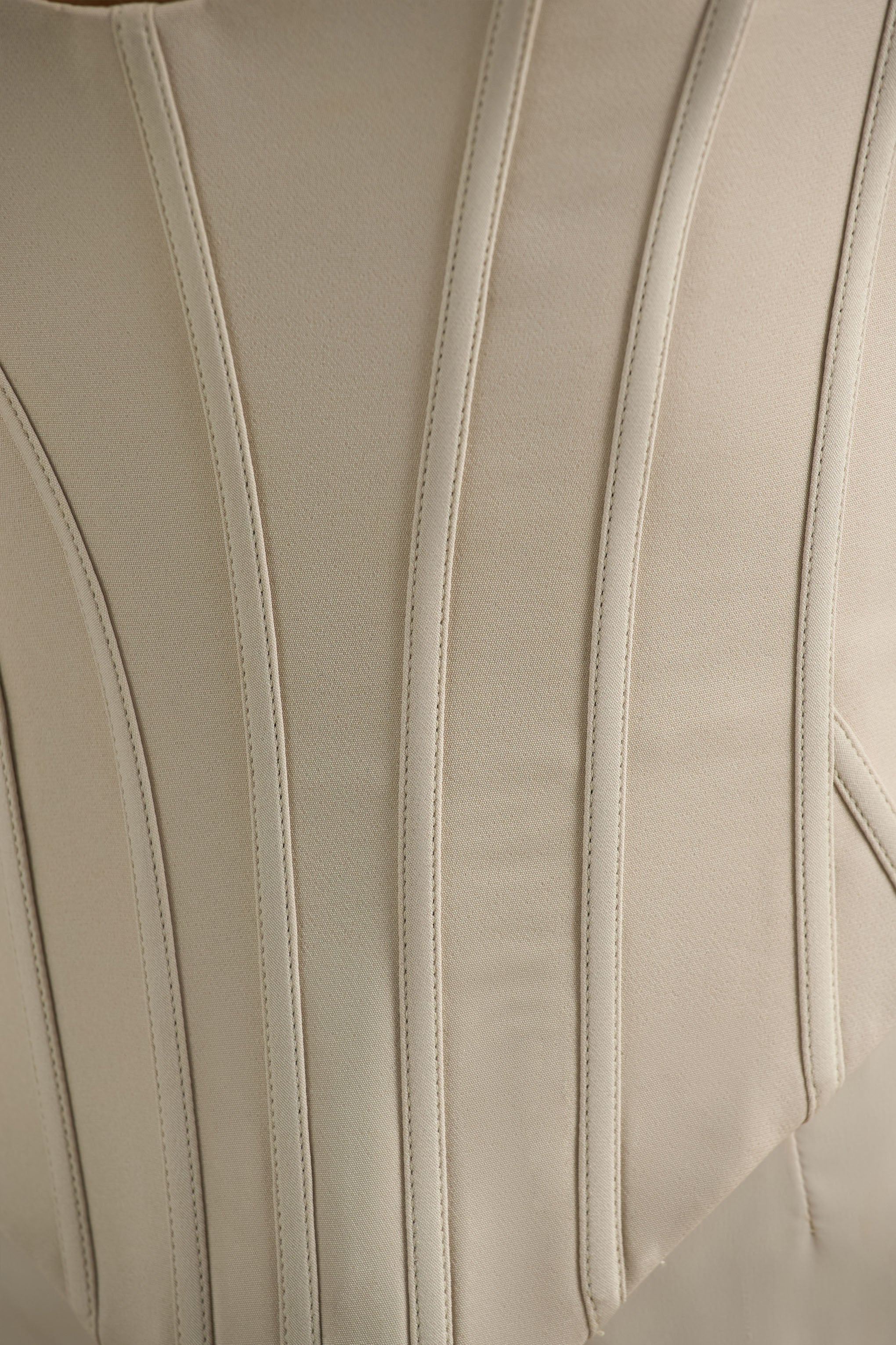 Morgan Champagne Satin Corset Maxi Dress