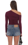 Mini Denim Skort in Blue