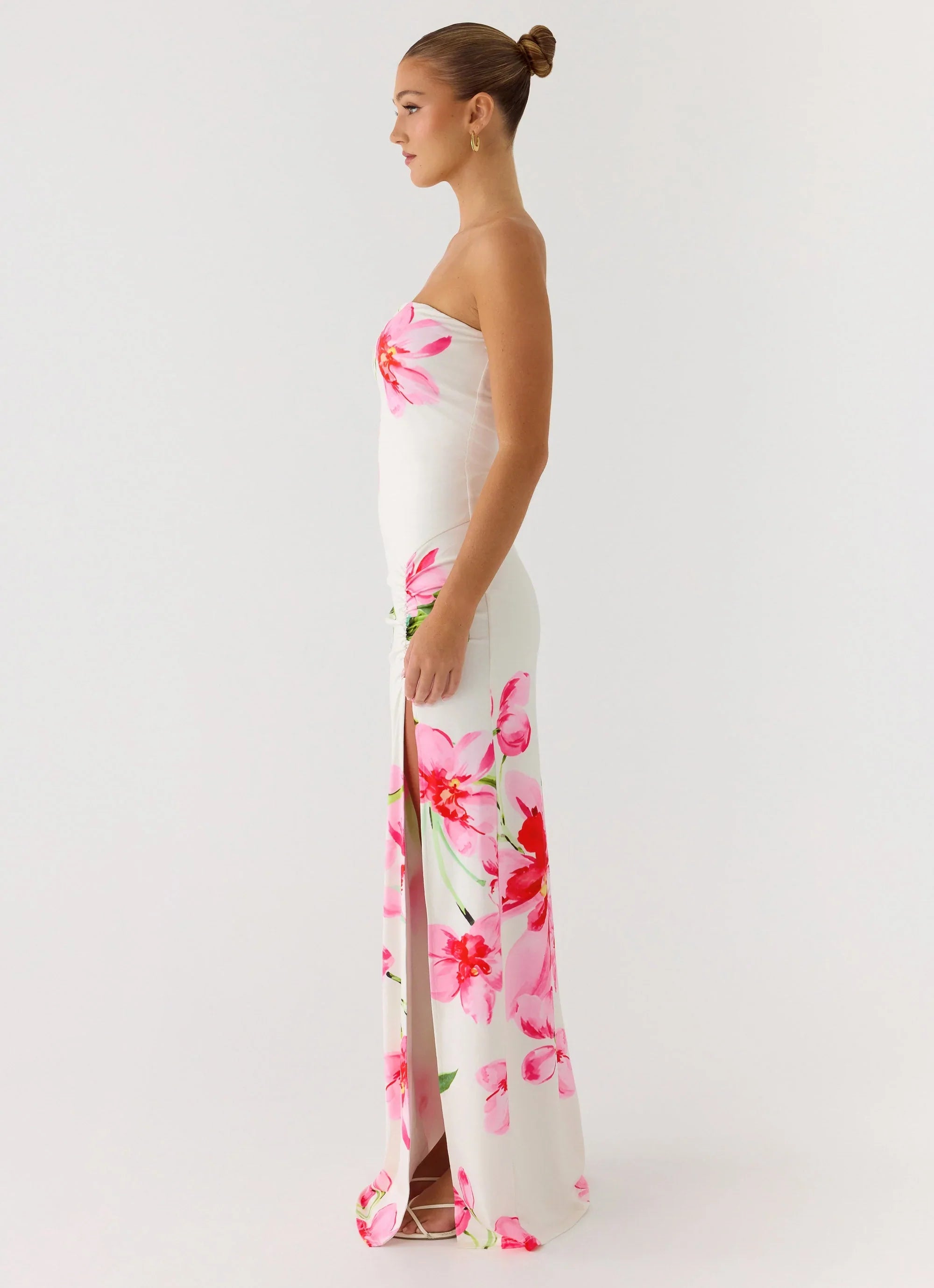 Erivo Strapless Maxi Dress Ivory Reef