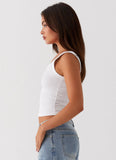 Signature Tank Top Plain White