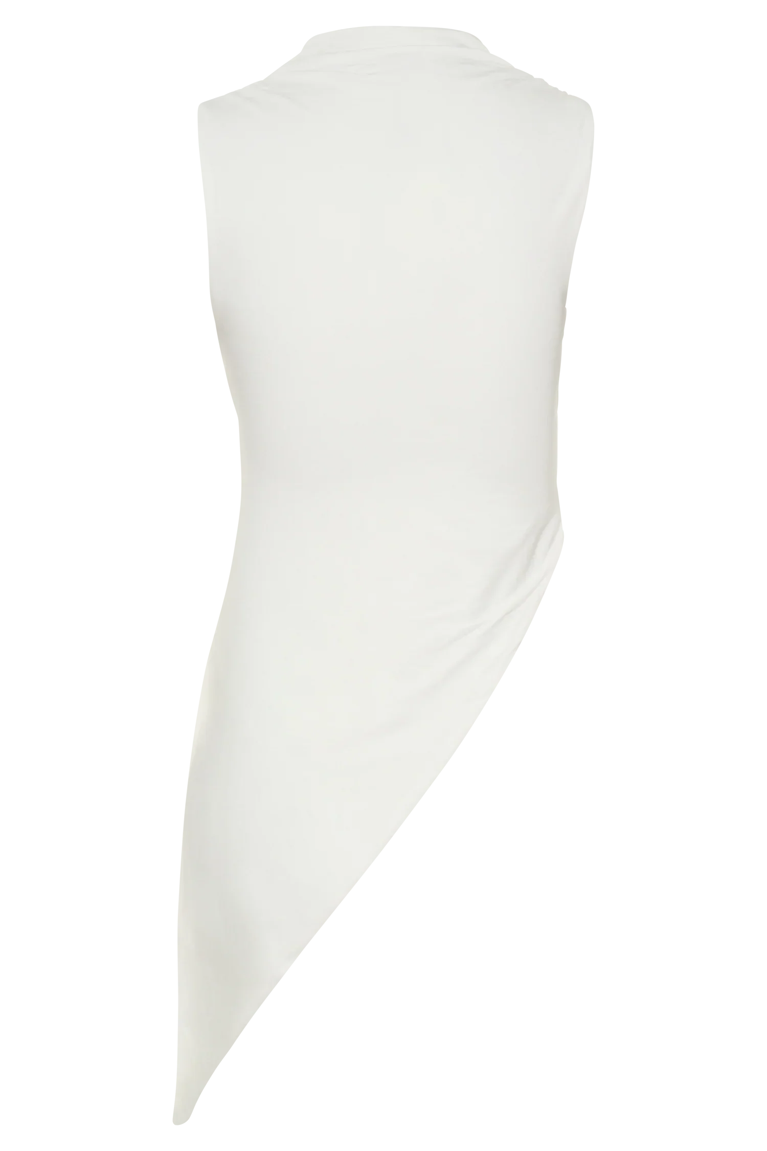 Suong High Neck Gathered Top White