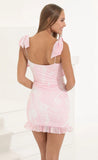 Bodycon Dress in Pink Marble