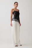 Miriam Satin Lace Camisole Black