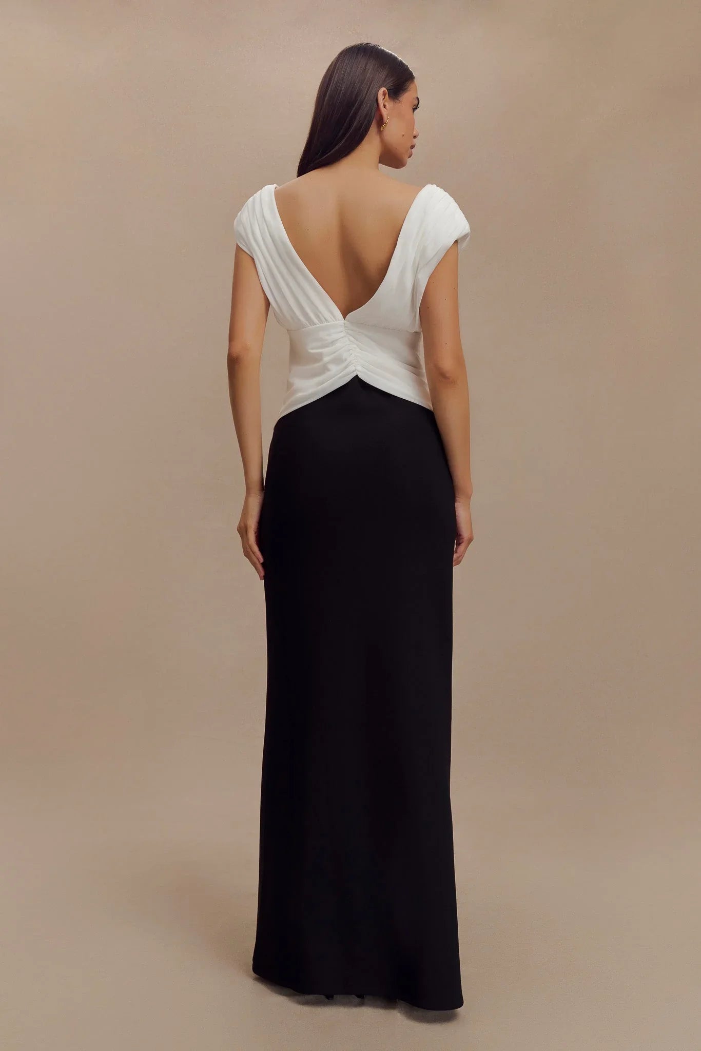 Monique Contrast Maxi Dress Black