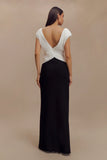 Monique Contrast Maxi Dress Black
