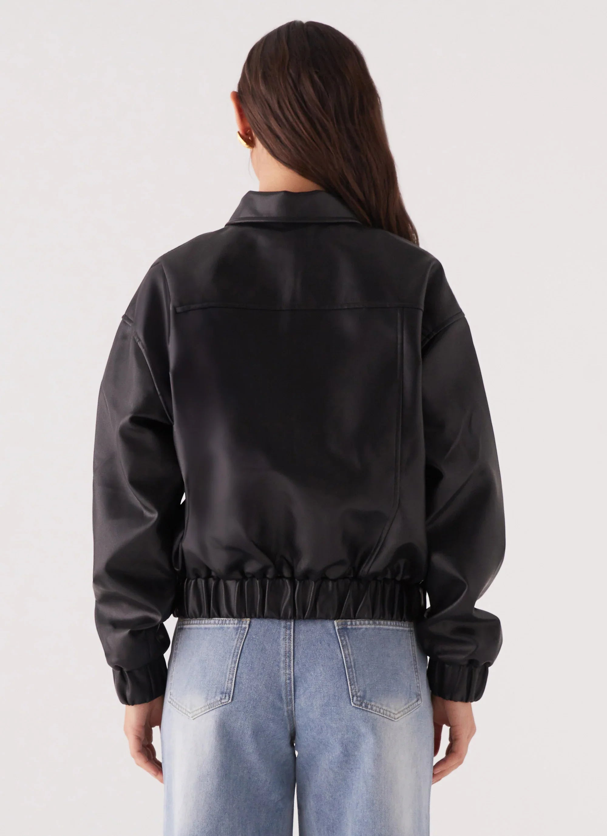 Houghton Oversized Bomber Jacket Black