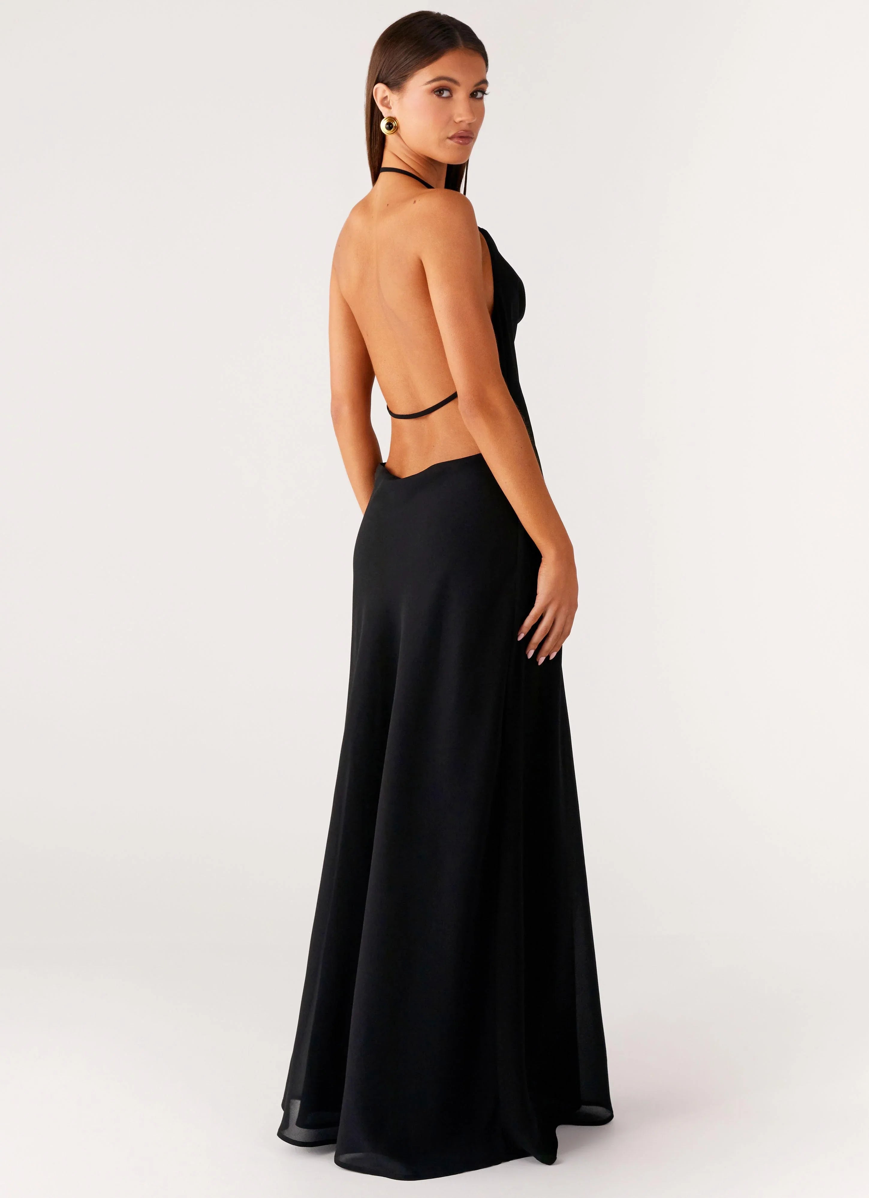 Morning Crush Cowl Maxi Dress Black