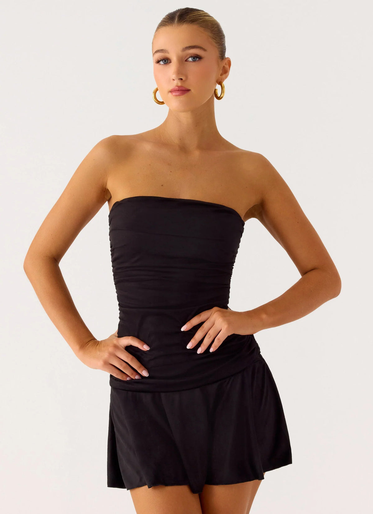 Meridella Strapless Mini Dress Black