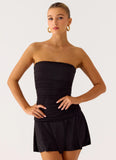 Meridella Strapless Mini Dress Black