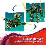 LEGO NINJAGO Lloyds Jet Mech Building Toy Model Building Kit for Boys Girls Ages 9 Transforming Playset for Kids W 5 Ninja Toy Minifigures Dragons Rising Gift Idea for Birthdays 71845