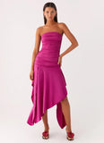 Ora Strapless Maxi Dress Fuchsia