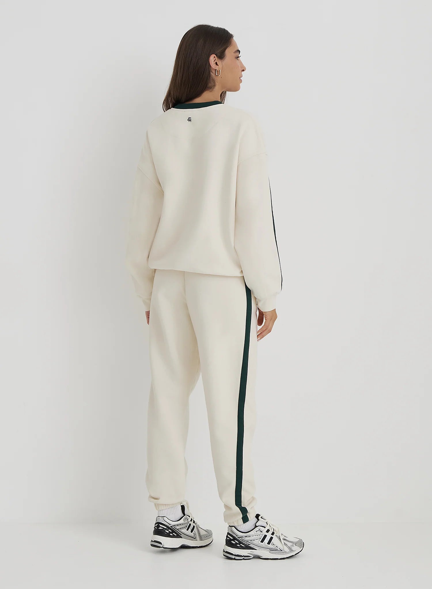 Cream FR Branded Relaxed Oversized Sweatshirt