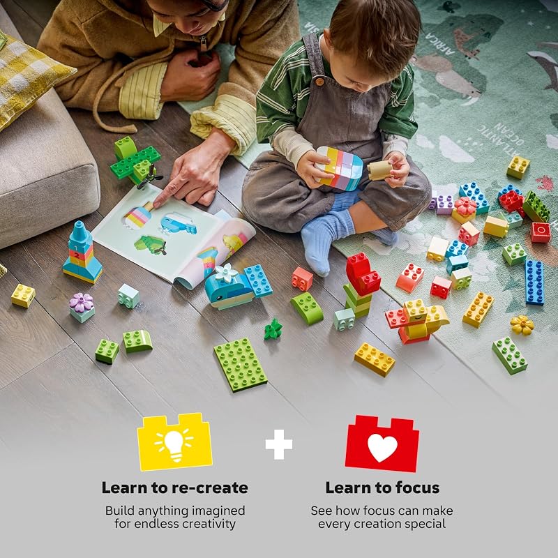 LEGO DUPLO Classic Colorful Creative Box 10479 Building Toys for Toddlers Ages 15 Sturdy Build for Pretend Play Develops Fine Motor Skills 80 pieces Gift Idea
