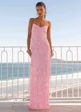 Vietta Sequin Cami Maxi Dress Pink