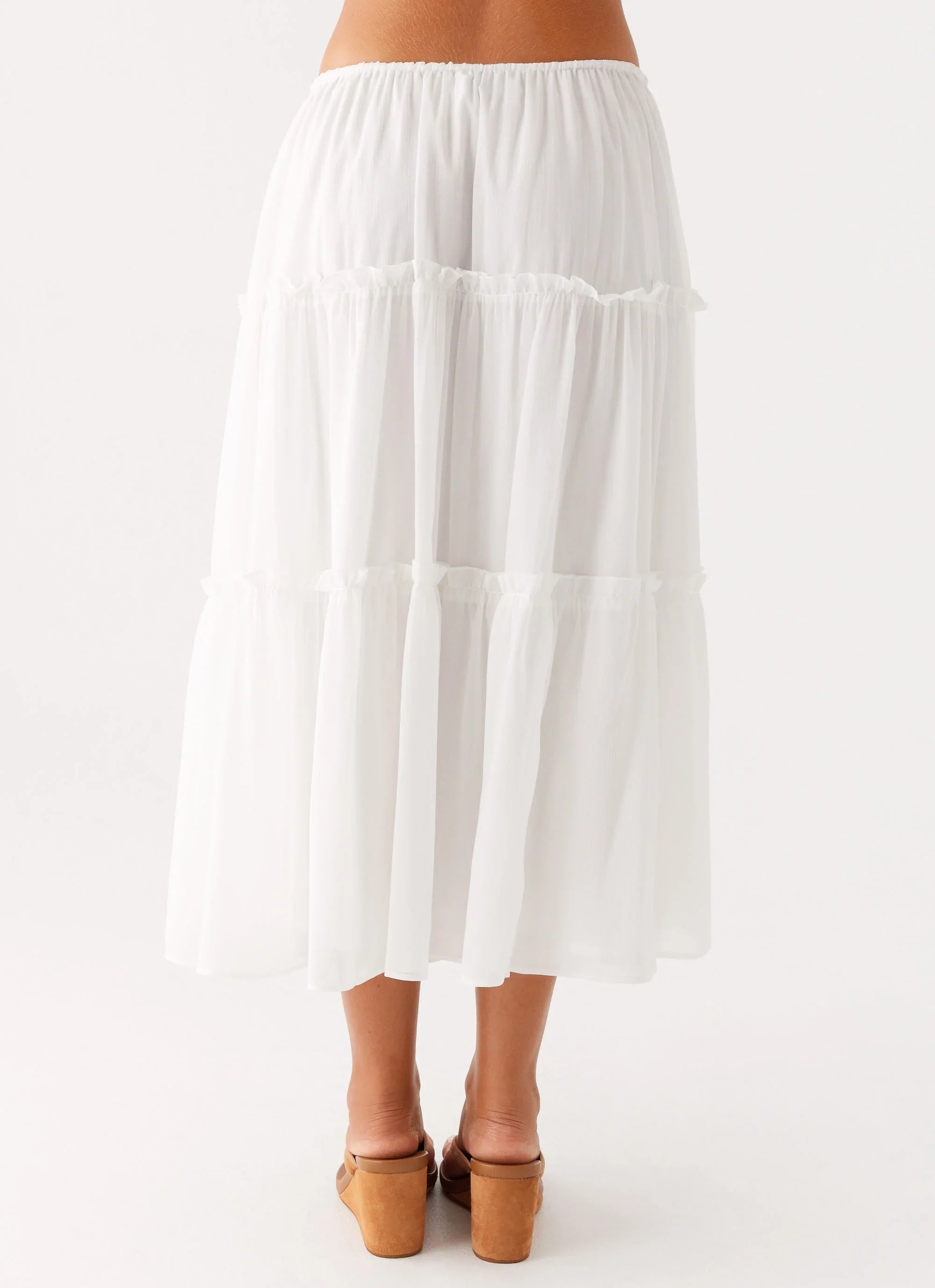 Evi Midi Skirt Ivory