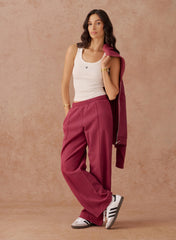 Berry 4th Wide Leg Branded Joggers