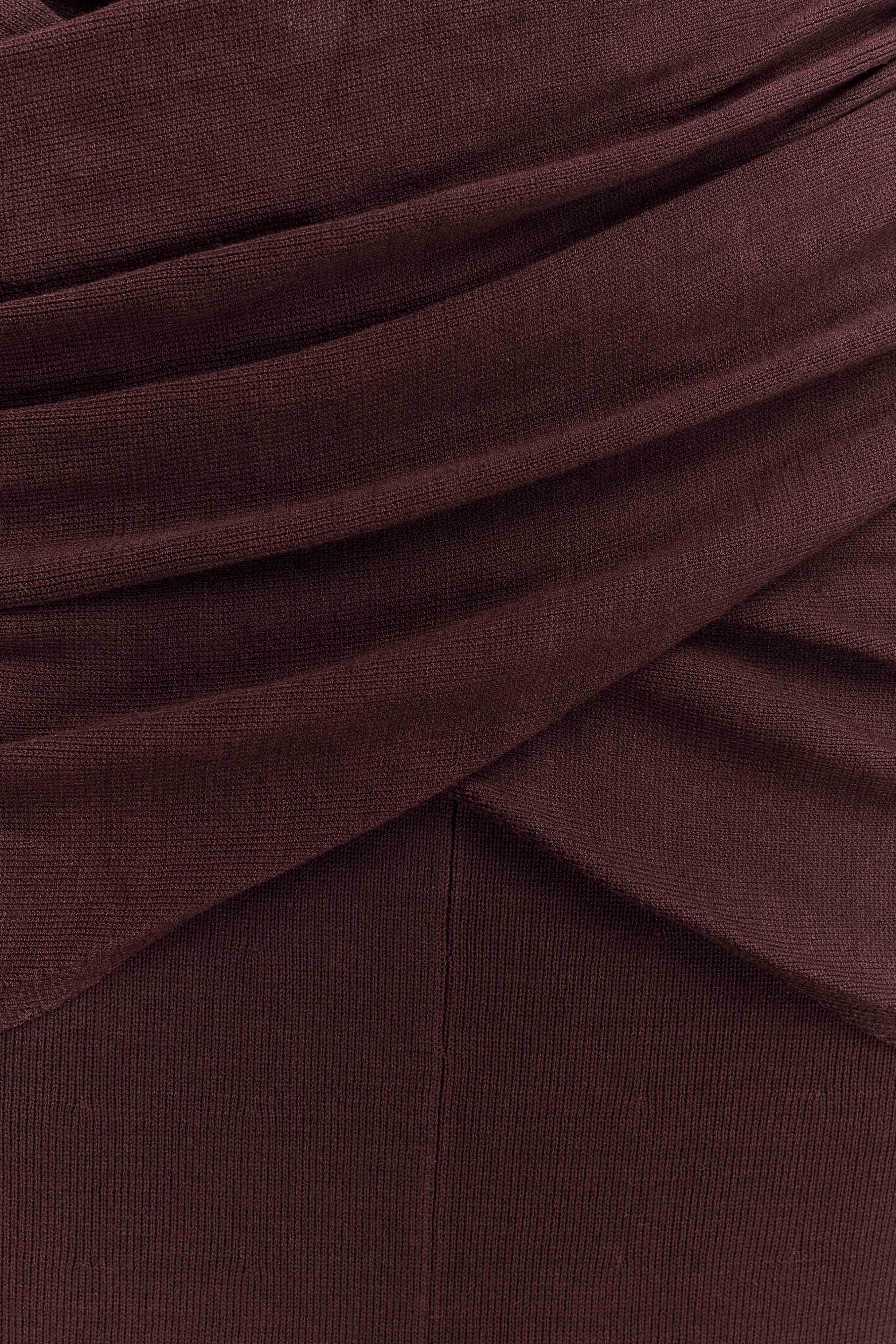 Reama Wrap Over Knit Maxi Dress Chocolate