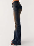 Oregon Flared Denim Jeans Dirty Black Wash