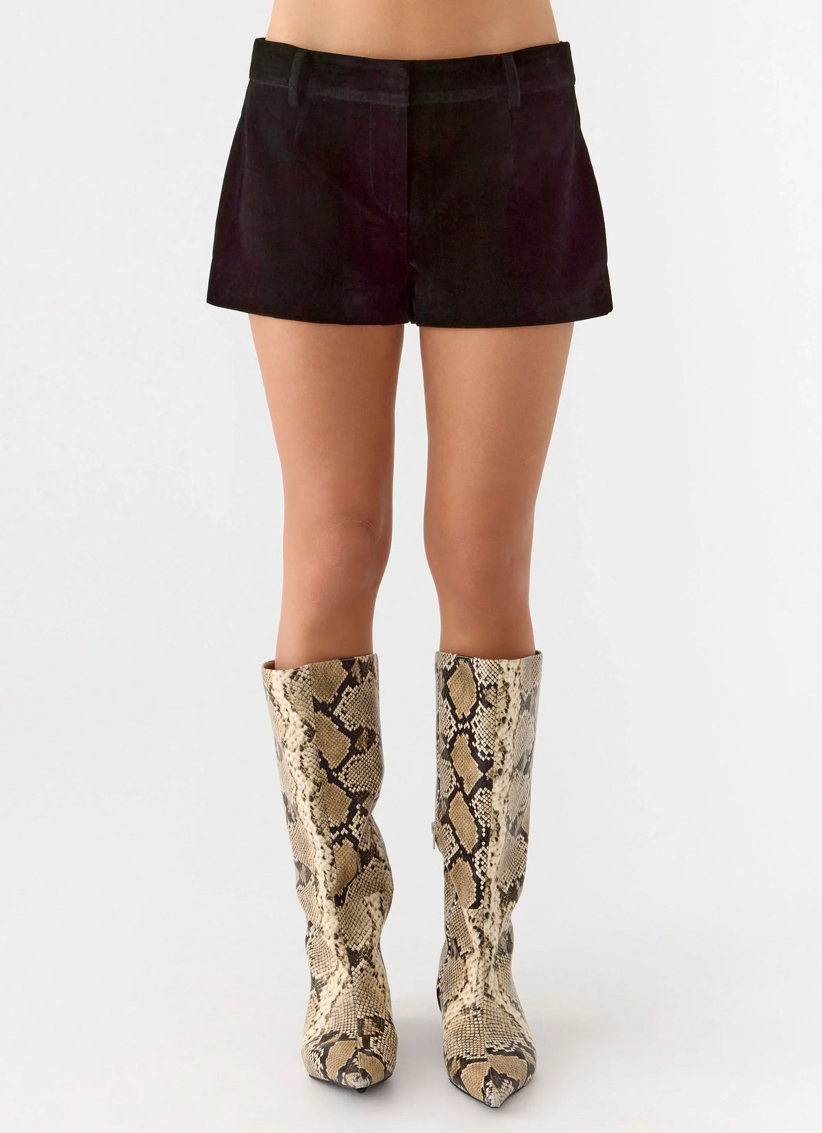Jeremy Faux Suede Shorts Black