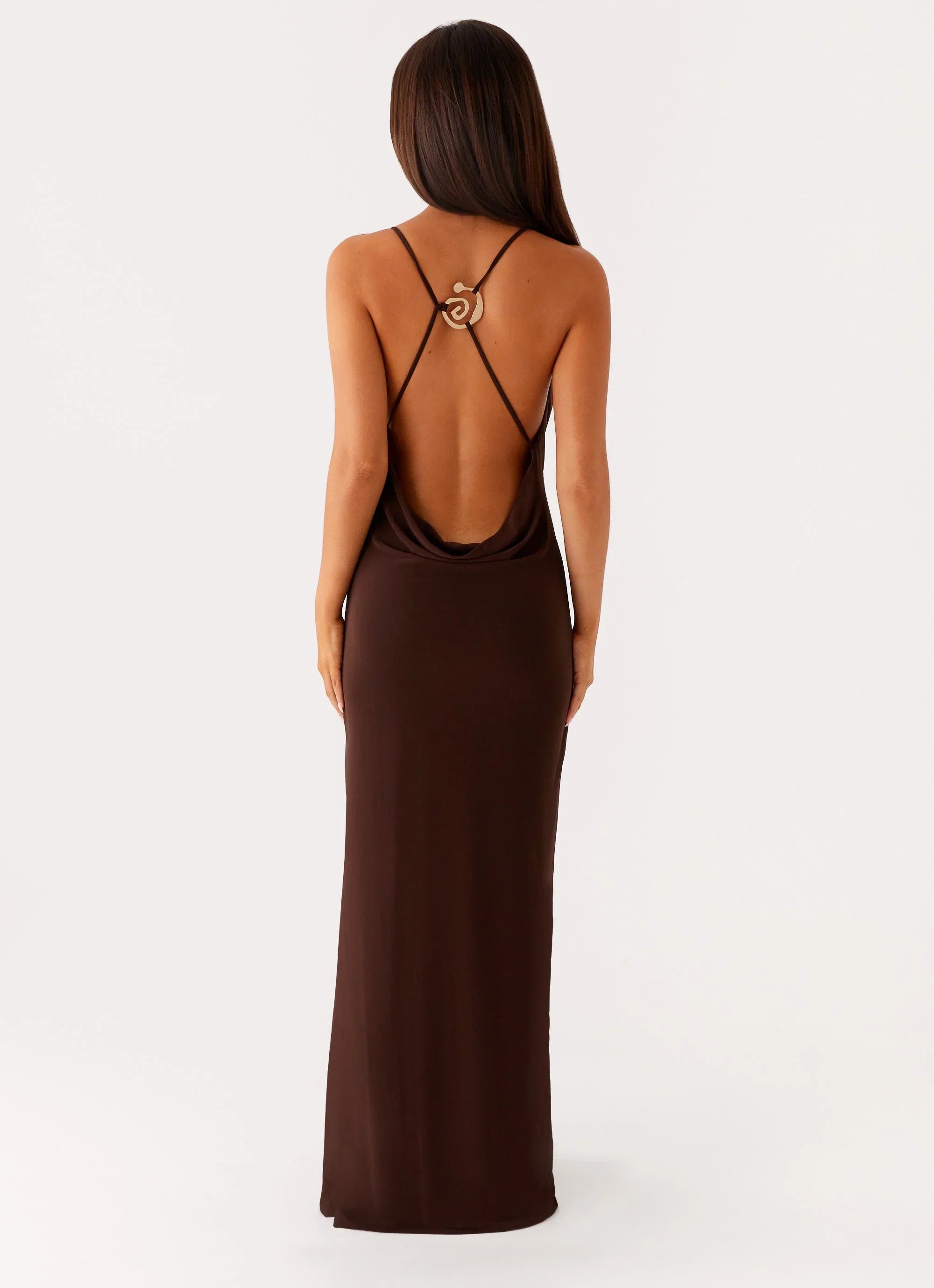 Game Player Maxi Dress Chocolate