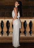 Susie Sequin Maxi Skirt Silver