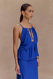 Korra Chiffon Halter Top Cobalt Blue