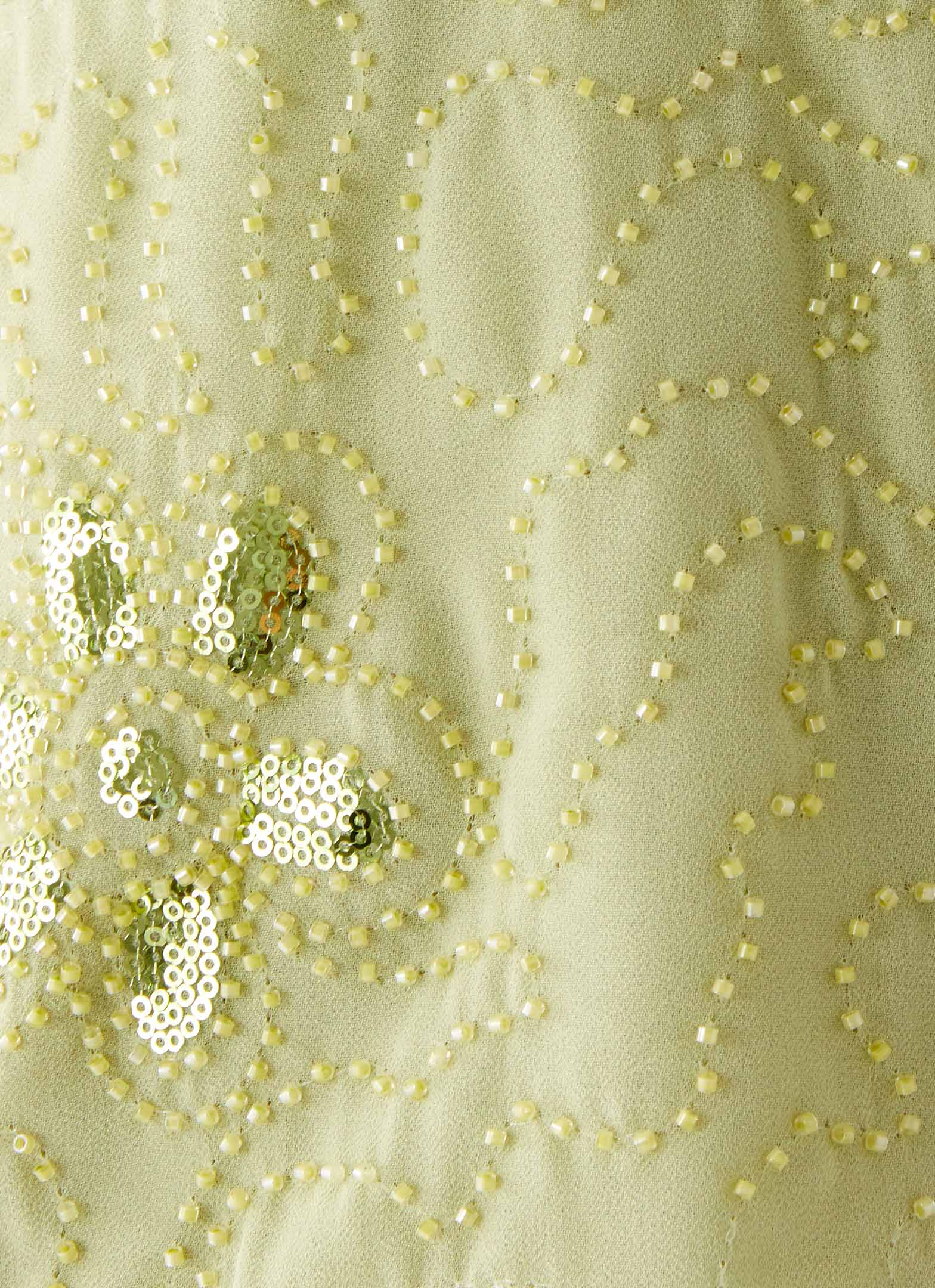 Savoir Beaded Halter Top Mint