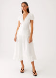 London Midi Dress White