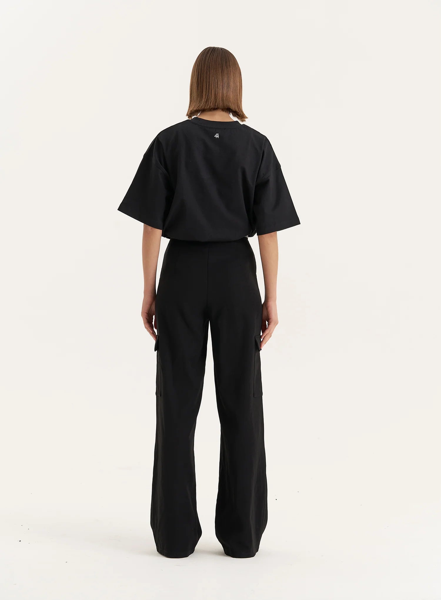 Black Fourth Branded Oversized T Shirt