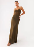 Starfall Maxi Dress Khaki