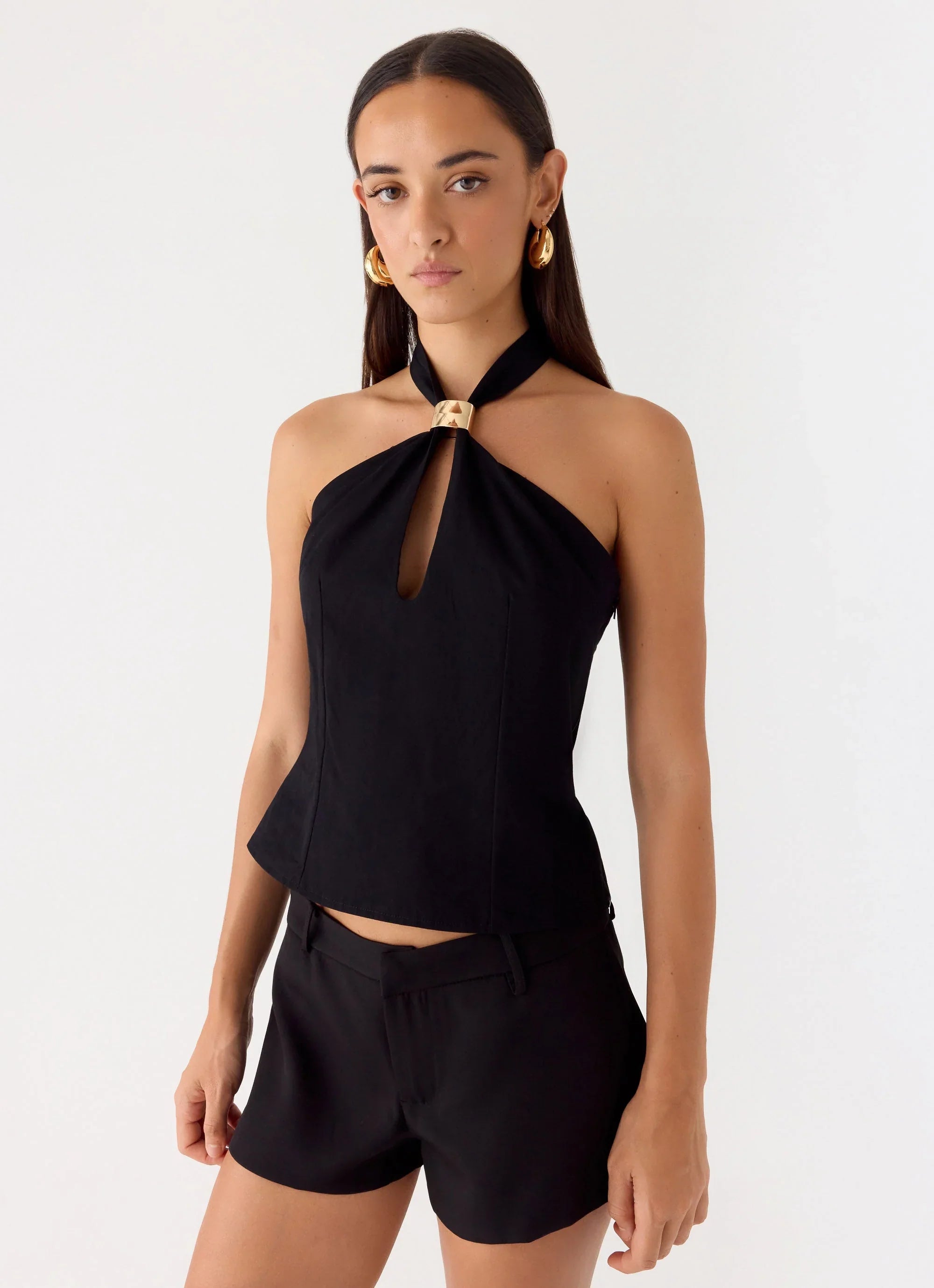 Odetta Halter Top Black