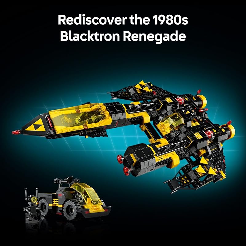 LEGO Icons Blacktron Renegade DIY Kit for Adults 18 Building Blocks for Men and Women Collectible Set for Adult Fans Creative Gift Idea for Birthdays 10355