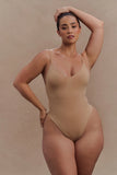 Alyssa Backless Shapewear Bodysuit Beige