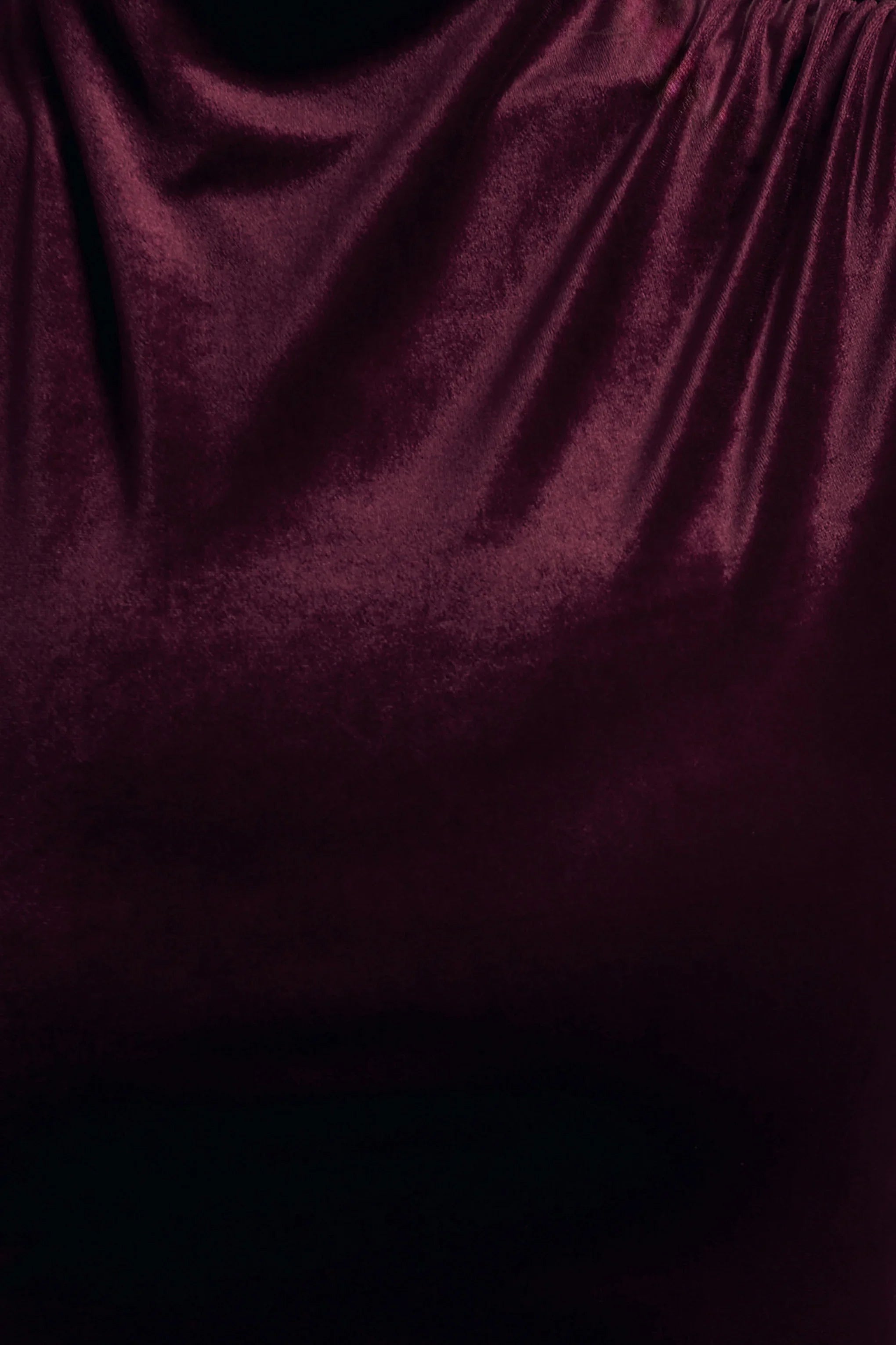 Abilene Port Velvet High Neck Split Maxi Dress