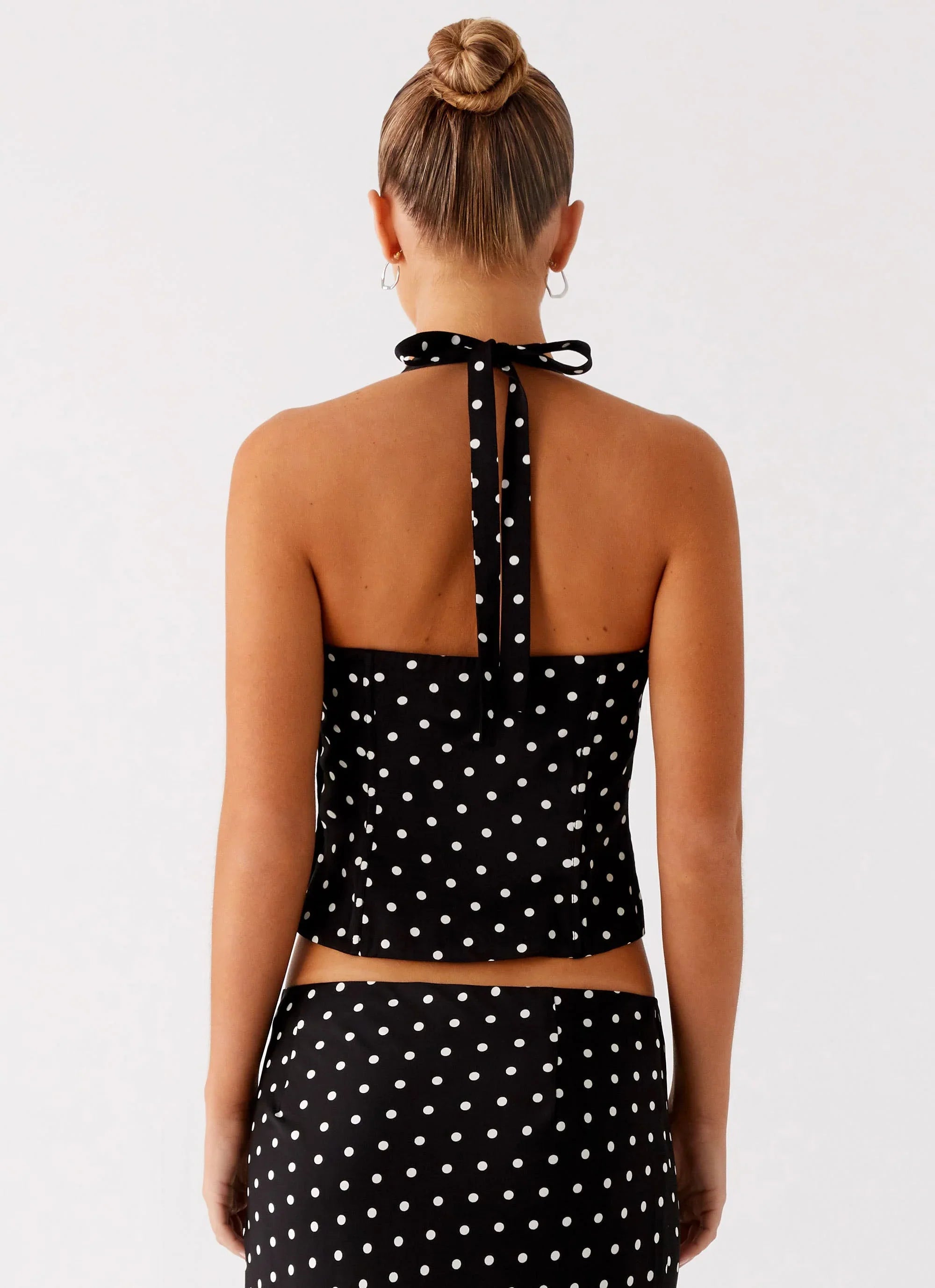 Breanne Top Black Polka Dot