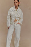 Mannon Mid Rise Denim Jeans White